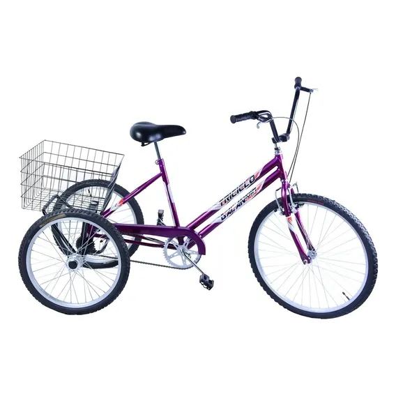 Bike Bicicleta Triciclo Adulto Aro 20 Food Bike Violeta Foto 1