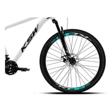 Bike Mtb Aro 29 Ksw Xlt100 3x7 Transmissão Shimano Tourney Cor Branco/preto Foto mini 3