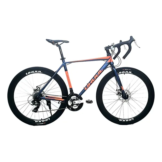 Bike Speed 700 Quadro Alumínio Shimano 21v Cor Azul/laranja Tamanho Do Quadro 53x56 Foto 1