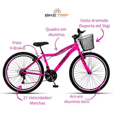 BIKE TRIP Aro 26 Aluminio Mtb Rosa 15