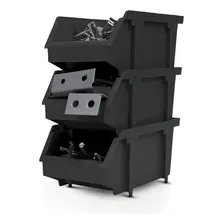 Bin Organizador Gaveteiro Caixa Número 3 Encaixável Cor Preto Foto mini 3
