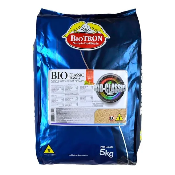Bio Classic Branca 5kg - Ração Sem Corante Para Aves Foto 1