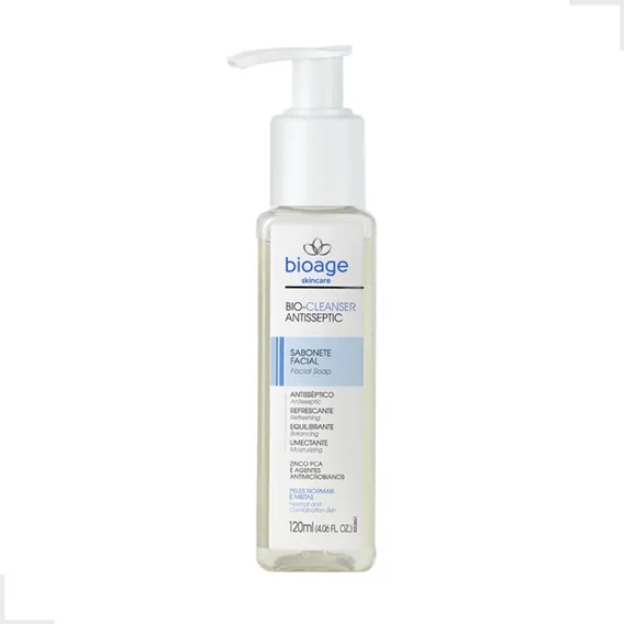 Bio Cleanser Sabonete Antisseptic 120ml Refrescante Bioage Foto 1