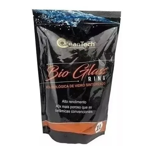 Bio Glass 1 Litro Ocean Tech Midia Biologica + Bag P/ Filtro Foto 1
