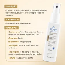 Bio-whitening Toner - Loção Tônica Clareadora - Bioage 120ml Tipo de pele Todas Foto mini 4
