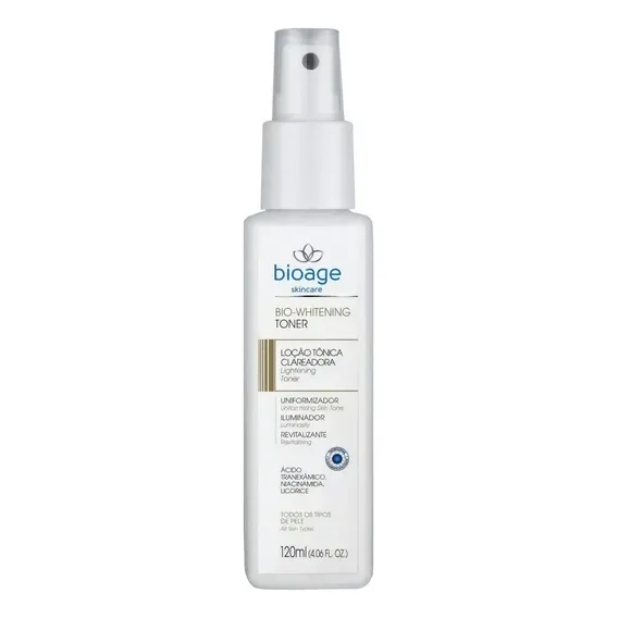 Bio-whitening Toner - Loção Tônica Clareadora - Bioage 120ml Tipo de pele Todas Foto 1