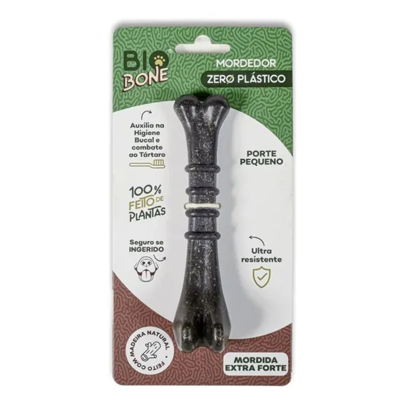 Biobone Mordedor Resistente Extra Forte Cães Madeira Ossinho Foto 1