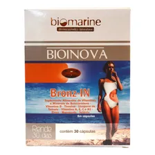 Bioinova Bronz-in Bronzeamento Em Capsulas 30cps Biomarine Foto mini 3