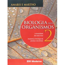 Biologia Dos Organismos Volume 2 Amabis E Martho Editora Moderna em Português Foto  mini 1