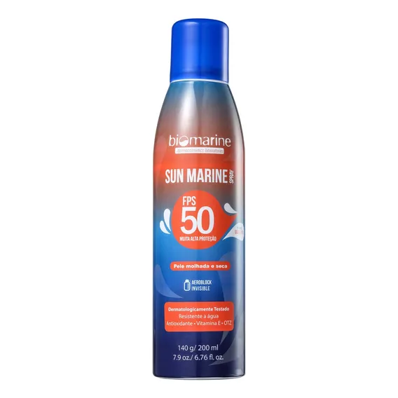 Biomarine Sun Marine Fps 50 - Protetor Solar Em Spray 200ml Foto 1
