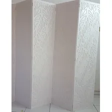 Biombo 4 Folhas 172x180cm Mdf Modelo 27 Branco Foto mini 2
