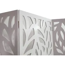 Biombo 4 Folhas 172x180cm Mdf Modelo 27 Branco Foto mini 3