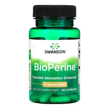 Bioperine 10mg Swanson 60 Cápsulas Sabor Sem sabor Foto  mini 1