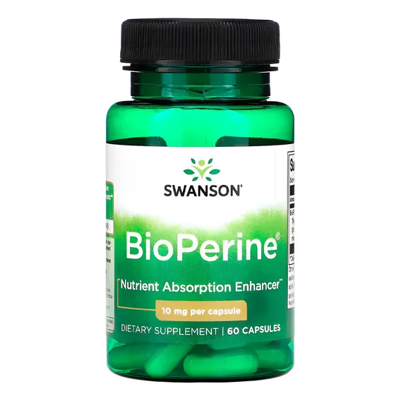 Bioperine 10mg Swanson 60 Cápsulas Sabor Sem sabor Foto 1