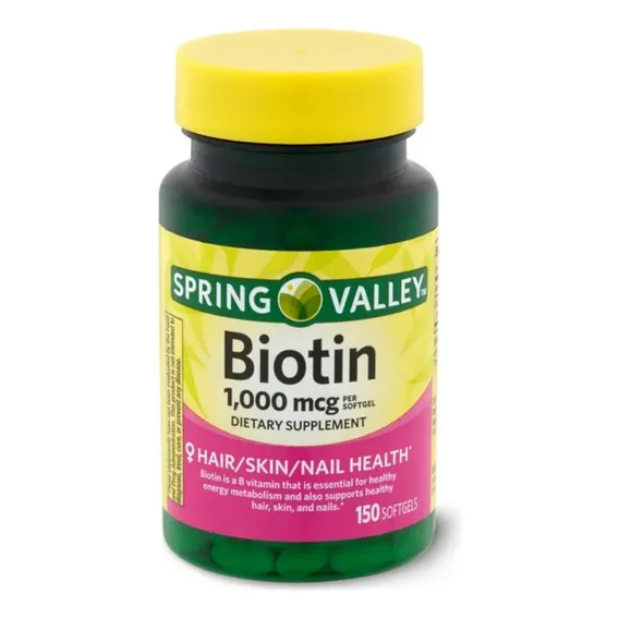 Biotina 1000 Mcg Spring Valley- 150 Capsulas -importada Eua Sabor Sem Sabor Foto 1