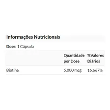Biotina 5000mcg Swanson 30 Capsulas Foto mini 3