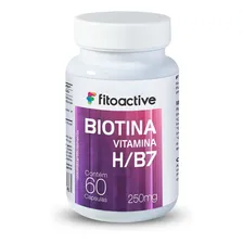 Biotina Vitamina B7 60 Cápsulas Fitoactive Foto  mini 1