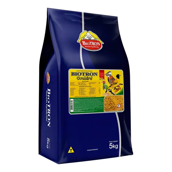 Biotron Ovobird 5kg Farinhada Pássaros Aves Silvestres Foto 1