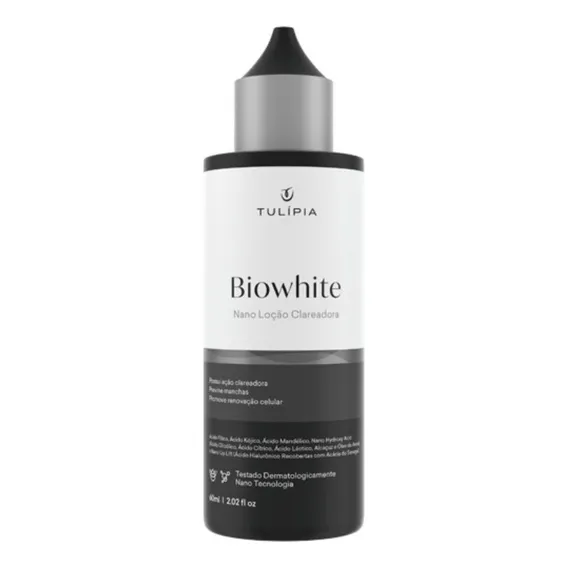 Biowhite Nano Loção Clareadora 60ml Ácido Acne Manchas Tulípia Foto 1