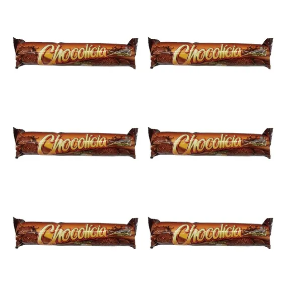 Biscoito Chocolicia Kit Com 6 Unidades De 132g Foto 1