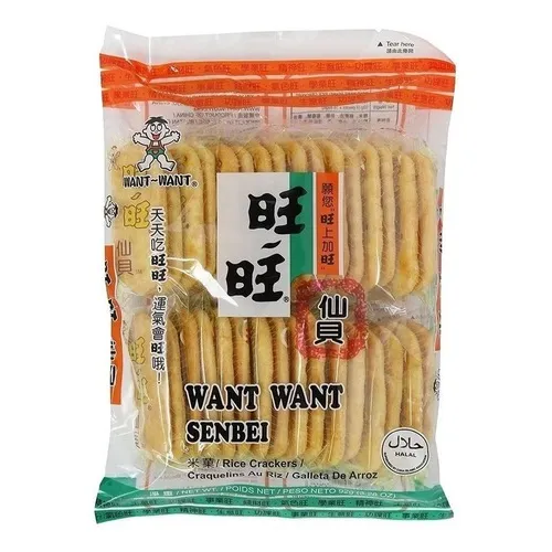 Biscoito De Arroz Salgado Tenka Want Want 92g Foto 1