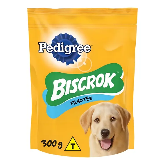 Biscoito Pedigree Biscrok Para Cães Filhotes 300g Pouch Foto 1
