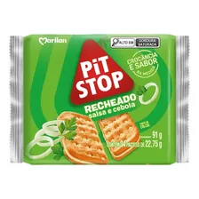 Biscoito Pit Stop Recheado Salsa E Cebola Marilan 91g Foto  mini 1