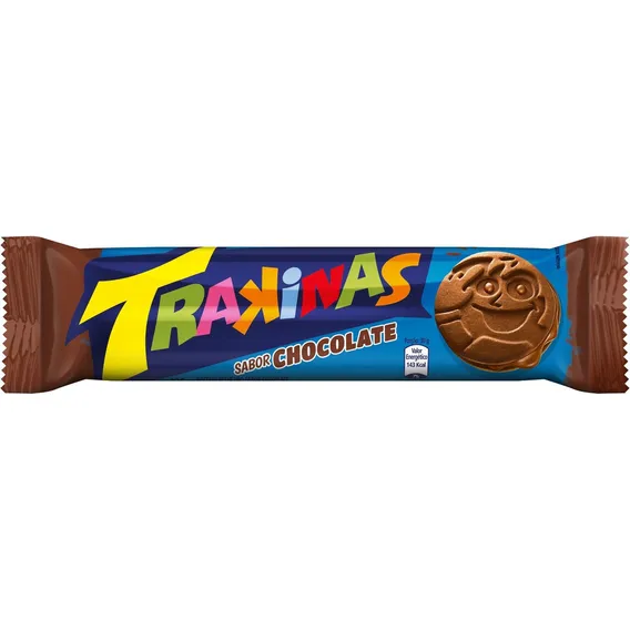 Biscoito Recheado Sabor Chocolate 126g Trakinas Foto 1