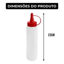 Bisnaga Ketchup Mostarda Molhos Grande 400ml Kit Com 2 Un Cor Transparente Foto mini  2