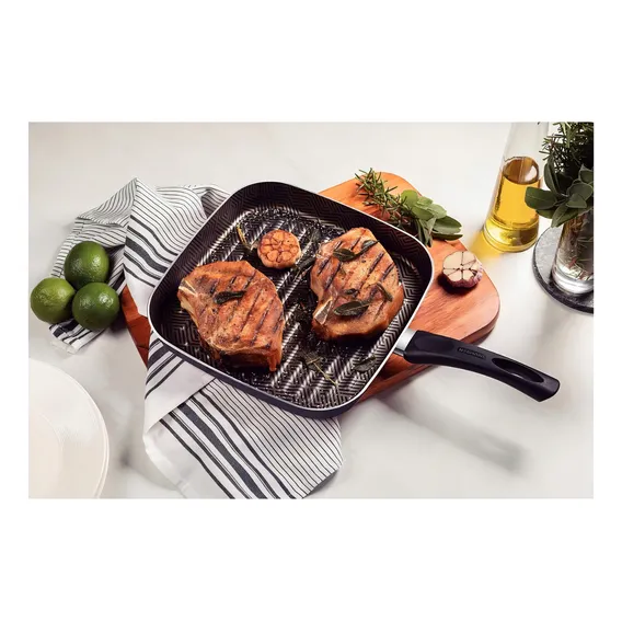 Bistequeira Canelada Antiaderente Tramontina Paris 28cm 2,3l Foto 1