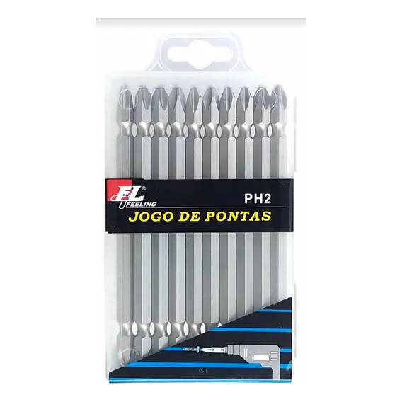 Bits Ponteira Ponta Dupla Ph2-110mm Aço V5 10pçs Fl Feeling Foto 1