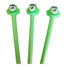 Black Friday Canetas Gel Personagens Monstros Sa Kit 6 Tinta Preta Exterior Verde Foto mini  2