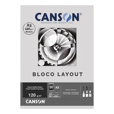 Bloco A3 Papel Layout 120 Gr Com 50 Fls Foto  mini 1