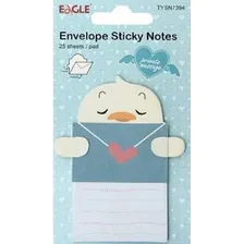 Bloco Adesivo Envelope Sticky Notes Gato Branco Eagle Foto  mini 1