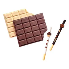 Bloco Anotações Chocolate Caneta Escolar Criança Divertida Foto mini 1