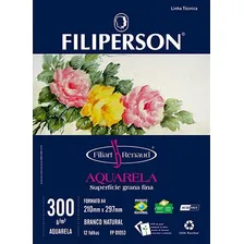Bloco Aquarela A4 Filiperson Renaud 300g 12 Folhas Foto mini  2