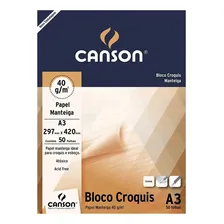 Bloco Canson Croquis (sulfurise Nac) A3 40g/m2 Foto mini 1