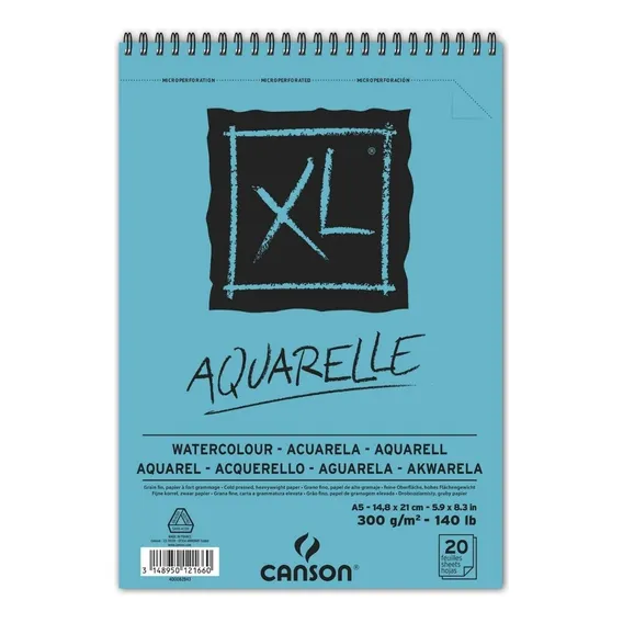 Bloco Canson Xl Aquarelle A5 300g/m2 20 Folhas Foto 1