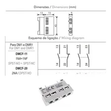Bloco Contato Auxiliar Dm3cf-11 Frontal 1na+1nf - Metaltex Foto mini 4