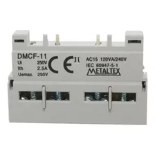 Bloco Contato Auxiliar Dm3cf-11 Frontal 1na+1nf - Metaltex Foto mini  3