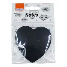 Bloco De Anotações 70x70mm Coração Preto 50 Folhas Foto mini 2