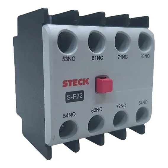 Bloco de contato auxiliar frontal Steck SK1/sd2 2na+2nc 4p Sf22 Foto 1