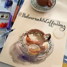 Bloco De Desenho Hahnemuhle Aquarela Watercolour Bege A5 Foto mini 3