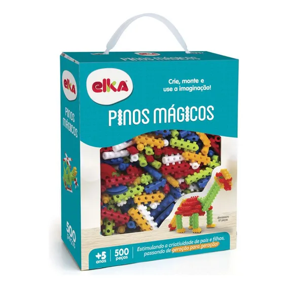 Bloco De Montar Elka Pinos Magicos De Montar 500 Peças Foto 1