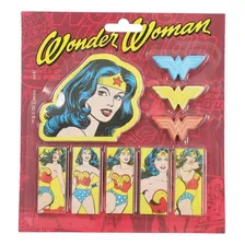 Bloco De Notas Com Adesivo Dc Wonder Woman Post Iit Geek Cor Vermelho Foto mini 1