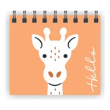 Bloco De Notas Girafa 70 Folhas Bloco De Anotações Capa Dura Cor Laranja Foto mini 1