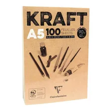 Bloco De Papel Kraft A5 100 Folhas Clairefontaine Foto  mini 1