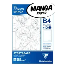 Bloco De Papel Mangá Clairefontaine Storyboard B4 55g/m Foto  mini 1