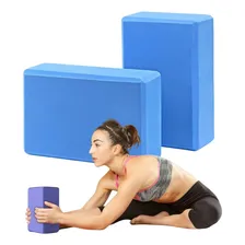 Bloco De Yoga Em Eva Tijolo Pilates Rpg - Kit Com 4 Peças Cor Azul Foto mini 2