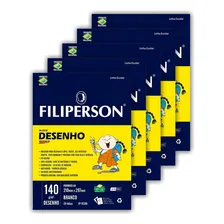 Bloco Desenho A4 Filiperson 140g 20 Folhas Com 5 Blocos Foto mini 1